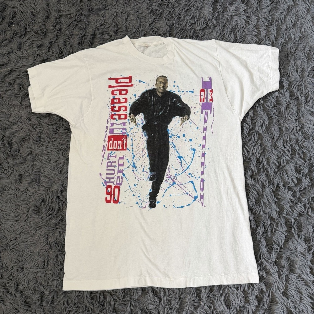 Vintage 90s Rare Mc Hammer Music Bart Simpson Cartoon Tee Shirt XL  Rap Tee